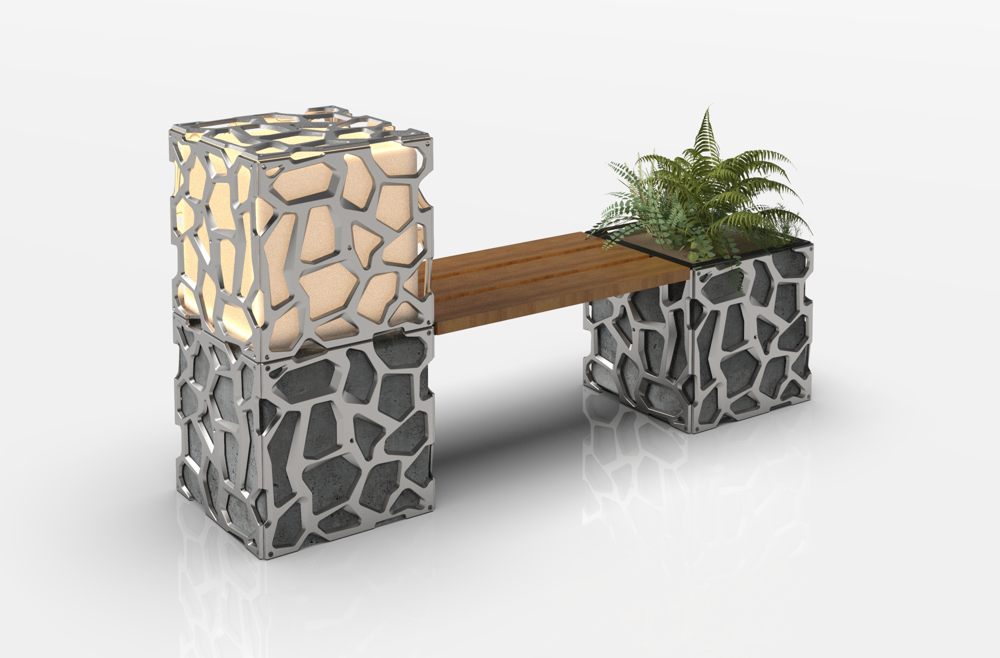 Banc Jardinière Aluminaire ROCA